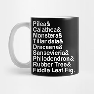 Plant Lovers T-shirt Plant Lady Gardening Houseplant List Mug